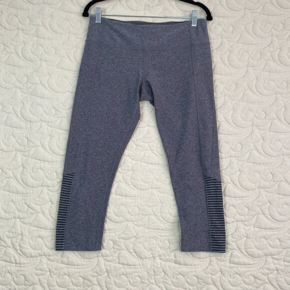 MPG Yoga Capris Leggings with Zipper Pocket Gray Size Medium - Picture 1 of 12